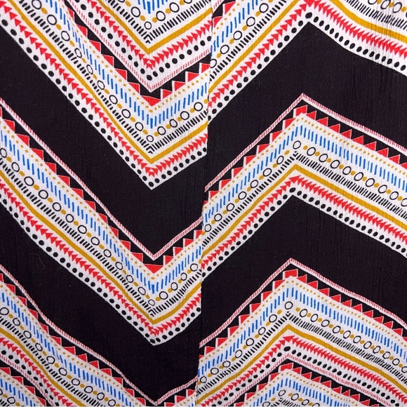 Large Umgee Boho Mini Dresscolorful Geometric Print Sleeveless Vneck Tunic - Picture 6 of 12